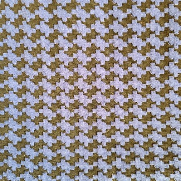 Cobalt Royal Blue & Black Houndstooth Fit & Flare Dress - Picture 2 of 6